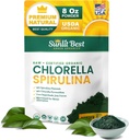 Sunlit Cel mai bun USDA Organic Chlorella Spirulina pulbere - 100% Raw & Vegan Sursa de Proteina si Clorofila 