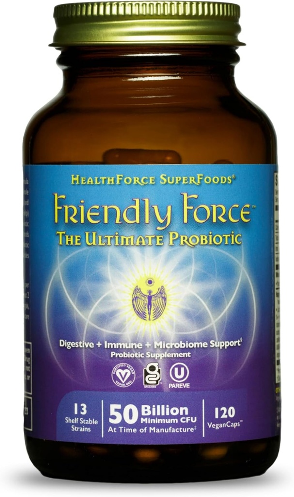HealthFORCE SUPERFOODS Force Friendly - Capsule - 120 capsule Vegan