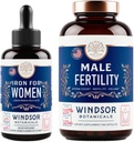 Acid folic de fier lichid VIT C și supliment de fertilitate masculină Suport pentru sarcină Bundle