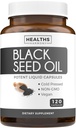 Black Seed Oil - 120 Softgel Capsules Skin Health (Non-GMO & Vegan) Cold-Pressed Nigella Sativa Producând ulei de semințe de chimen negru pur cu vitamina E - 500mg Fiecare, 1000mg per 2 capsule Servire