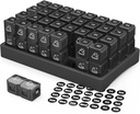 Zikee 30 Ziua Organizator Pilula Lunar, Portabil O lună Cutie de pastile Cazuri cu 32 de două ori pe zi AM PM Compartimente pentru vitamine, ulei de pește, suplimente și medicamente(Black