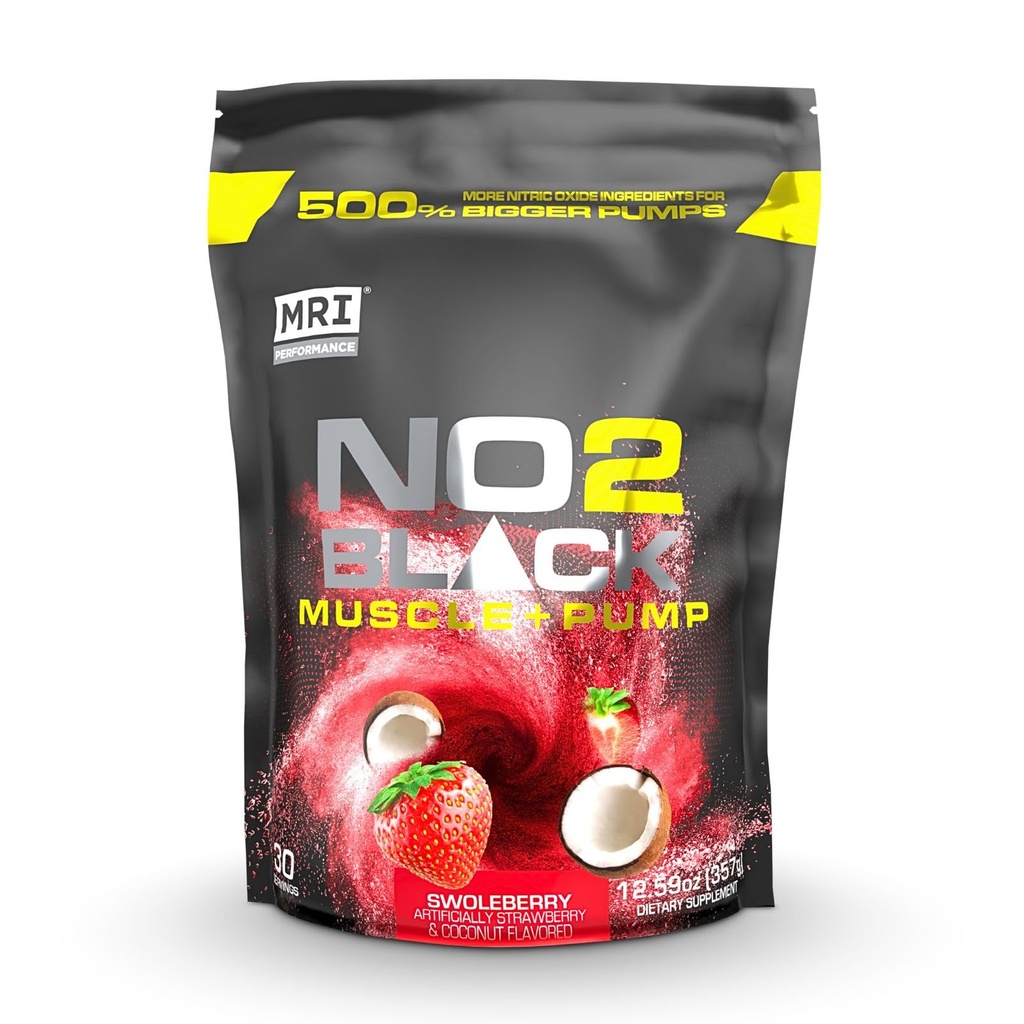 RMN NO2 negru oxid de azot Supliment pentru pompa, crestere musculara, vascularitate si energie - Stim-Free Stim pre-workout cu citrullina (30 Servings) (Swoleberry)