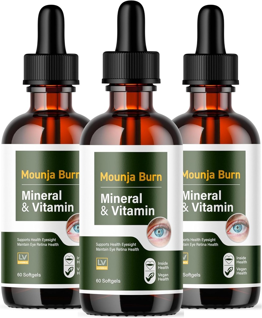(3 ambalaj) Mounja Burn picături avansate Formula 3 sticle pentru 90 zile