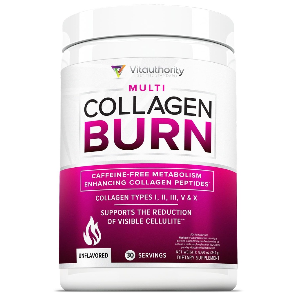 Hidrolized Colagen pulbere pentru pierderea in greutate - arde Ultimate Beauty Complex Multi Peptide pulbere pentru femei cu tipurile I II III V și X pentru Fat Burning Support 30 Serviri