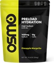 Osmo Preload Hydration Pre Workout Powder Pouch - Include bicarbonat de sodiu ridicat, magneziu, potasiu, carbohidrați și vitamine, zahăr din trestie, cramps și dehidratare Beat - Ananas Margarita (Pouch)