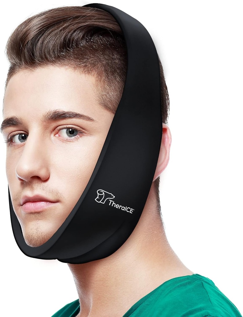 TheraICE Soft Wisdom Recovery Teets Pack Ice Pack Face Wrap. Chirurgie orală dentară Ice Pack. Jaw Chin Tonsillectomie cap Jaw facial Bra Stretchable gel rece. Nici o inserție dur-1 Dimensiune