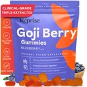 Reprise Goji Berry Superfood Gummies - toate-naturale antioxidant, Digestion, 240 mg Full-Potență, Low-Sugar, Vegan, 45 de gume aromate cu afine