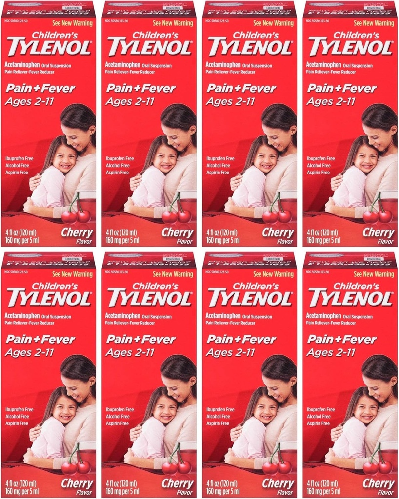 Tylenol Chld Cherry Liq Dimensiune 4z Tylenol Copii Cherry Blast Suspensie orală