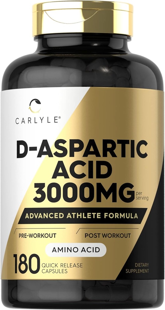 Carlyle D Aspartic Acid Suplimentul pentru bărbaţi şi femei 3000mg 
