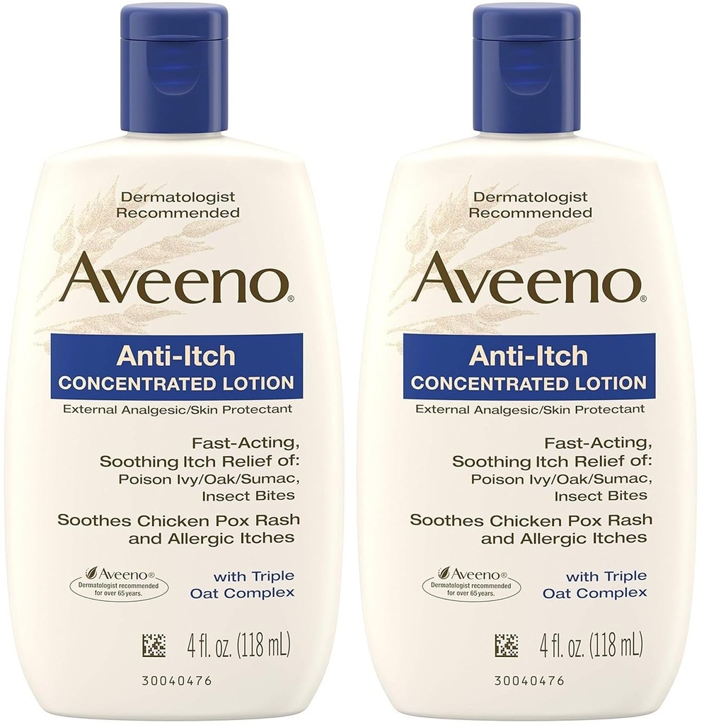 Aveeno, Anti- Itch Concentrat Lotion, 4 fl oz- Pachet de 2