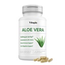 Capsule organice Aloe Vera 20% Suplimentul Aloins - Pure Inner Leaf Gel Concentrat - Digestive, Gut Health, Skin, Immune Support - 120 Conte - Non-GMO, Gluten-Free, Vegan