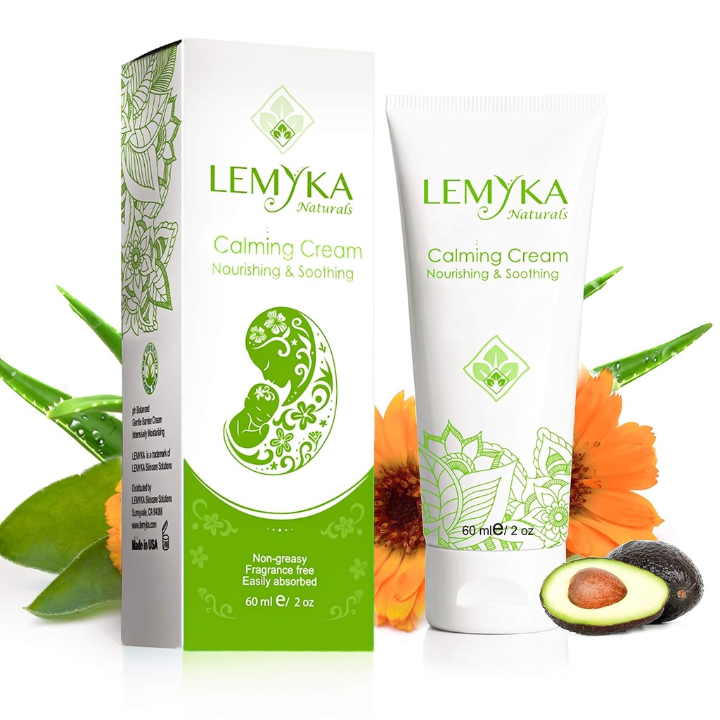 Eczemă naturală Cream, Mâncărime Relief pentru dermatita atopică, Soothing & Intensively Moisturising, Dry crăpate Skin Balm, Anti Mâncărime, 10X organic aloe vera, ceramide, LEMYKA, 2OZ