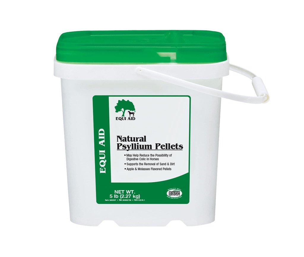 Farnam Equi Aid Natural Horse Psyllium Pellets Supliment pentru cai, Suportă Îndepărtarea Nisipului & Murdărie Din Colonul Ventral, 5 Lire, 16 Scoops