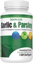 Usturoi natural Odorless și Pătrunjel Detox Supliment Softgels, 100 Softgels