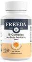 Complex Freeda Vitamina B Nu Folic nr PABA - Super B Complex de vitamine Kosher Supliment cu vitamina B1 Vitamina B2 Vitamina B3 Vitamina B5 Vitamina B6 Vitamina B12 - Vit B Complex B pentru femei si barbati (100 Ct)
