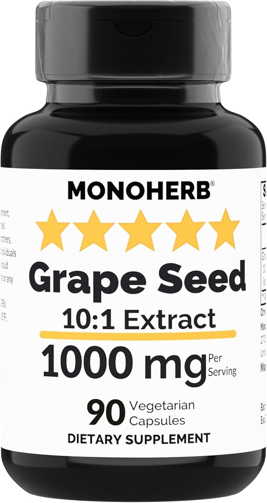 Extract de semințe de struguri MONOHERB 1000 mg - 90 capsule vegetariene