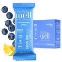 MenoWell Menopause Baruri de proteine pentru femei, Suport de management al greutății, Lemon de afine proaspete, 25% Fibră zilnică, Plant-Based, 7g de proteine, 1g zahăr adăugat, 10 Conte (Pachet de 1)