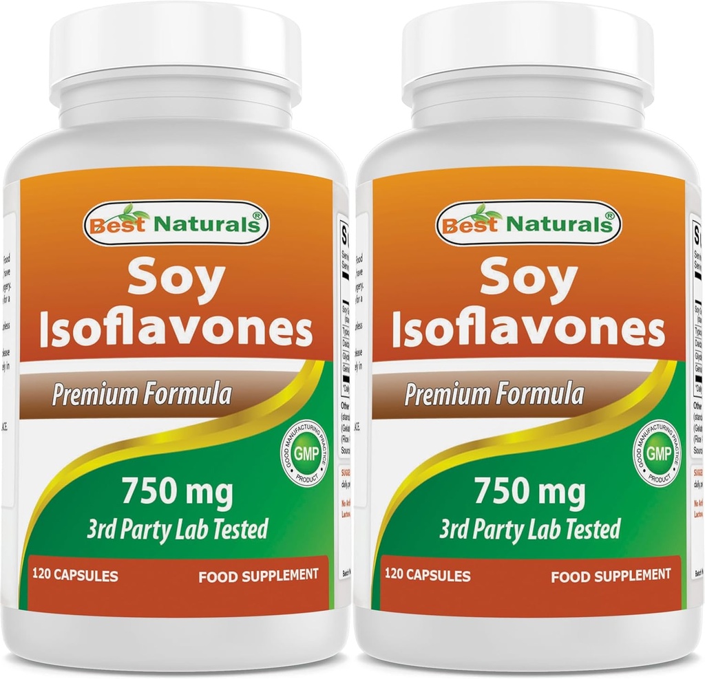 Cele mai bune Naturale Soy Isoflavones 750 mg 120 capsule (120 de capsule)