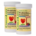 COPILDIFE ESENȚIALE ChildBiotice cu Colostrum- Probiotice pentru copii, Probiotice pentru Digestive Health, Mesteci, Probiotic pentru copii, Colostrum pentru copii - Berry Natural, 92 comprimate (Pachet de 2)