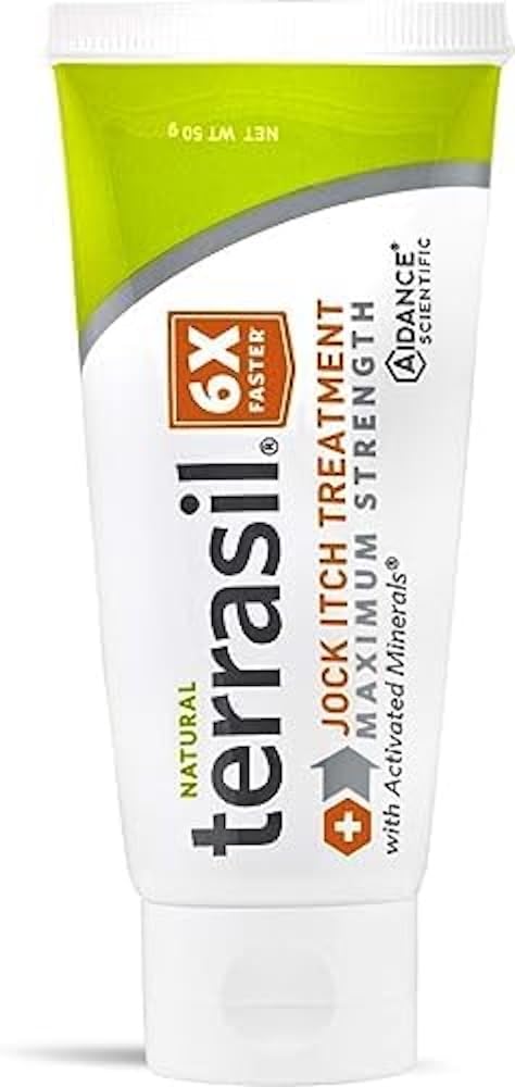 terrasil Jock Itch Tratament antifungic Extra Putere - Clinic dovedit Clotrimazol pentru tratament efectiv Jock Mâncărime, All-Natural Soothing Care & Fast Relief of Jock Itch (50g)