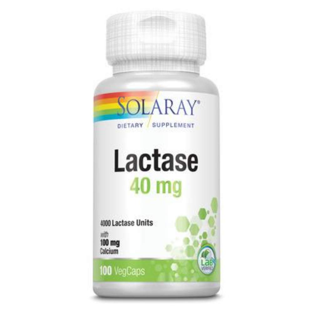 Capsulele de lactază SOLARAY, 40 mg