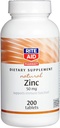 Rite Ajutor Zinc natural, 50 mg, 200 comprimate - Sprijină funcția imunitară - Suplimente de zinc - Suplimente de vitamine - Supliment de zinc natural - Minerale esențiale pentru sănătatea antioxidantă - Easy-to-Swallow