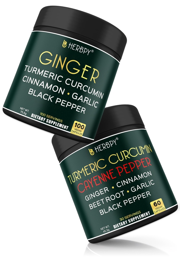 Bundle 7in1 Curcumin Turmeric Supliment & 5in1 Ginger Supliment