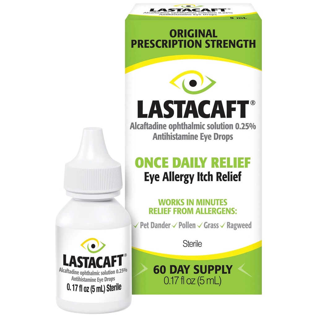 Lastacaft O dată pe zi Eye Alergie Itch Relief scade, (1 Conte) 60 zile de aprovizionare, Exclusiv