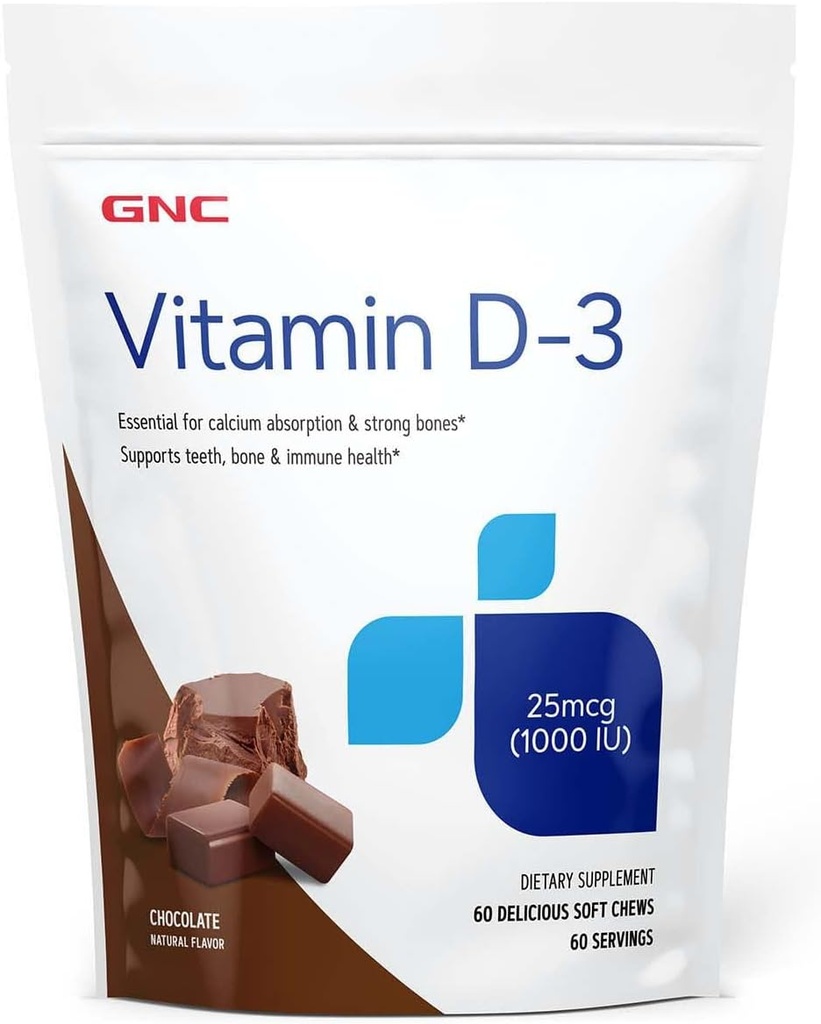 GNC Vitamina D-3 Chews Soft 1000IU - Ciocolata 