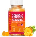 UniVitaSion Probiotice Vaginale Gume pentru Femei, 50 Miliarde CFU - PH Balanta, miros vaginal, Flora vaginala, Tratamentul infectiei cu alimente pentru femei, Vitamina C pentru sanatate imuna, Aroma de Ananas Hawaiian