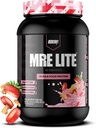 REDCON1 MRE Lite Întreaga pulbere de proteine alimentare, Căpșuni Shortcake - Carb scăzut & Whey Free Meal Înlocuire cu amestecuri de proteine animale - Ușor de săpat Suplimentul făcut cu uleiuri MCT (30 Serviri)