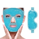 ZNÖCUETÖD Cooling Ice Face Eye Mask pentru reducerea Puffiness, Bags under Eyes,Sinus,Redness,Pain Relief,Dark Circles, Migrene,Hot/Cold Pack with Soft Plush Backing (Blue(1* Eye Mask+1*Face Mask)))