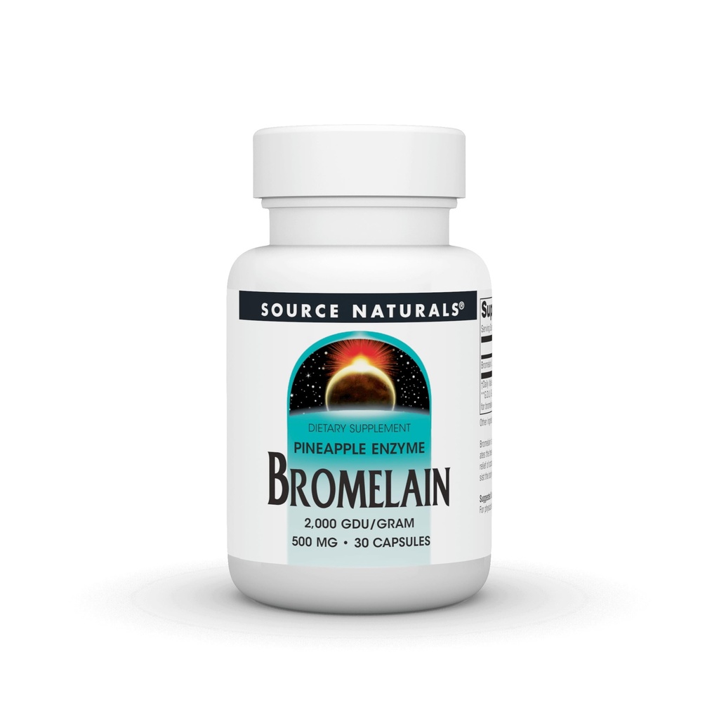 Sursa Naturale Ananas Enzyme Bromelain - 2000 GDU/GRAM - 500 mg - 30 Capsule