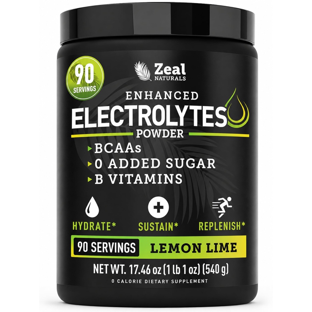 Zeal Naturals Electrolyte Powder Recovery Drink (90 Servings 