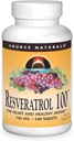 Sursa Naturals Resveratrol 100, pentru inima si imbatranire sanatoasa * -100mg 240 comprimate