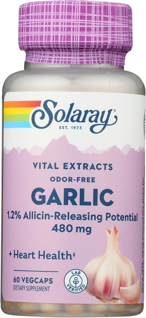 Suplimentul SOLARAY Usturoi, 500mg