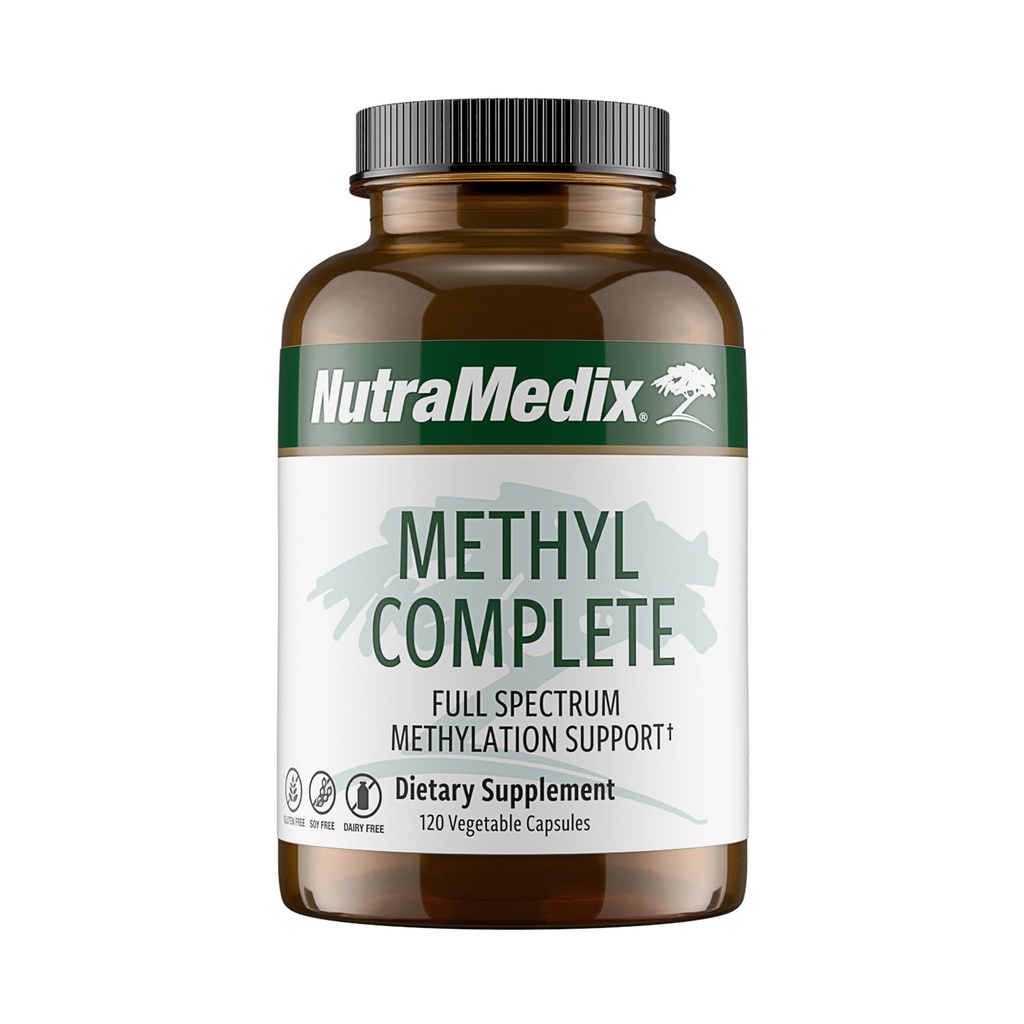 NutraMedix Metil complete - capsule complete de metilare și suport energetic - vitamina B2, B6, B12 & Folat - cu creatinină monohidrat și betaină anhidră (număr 120)