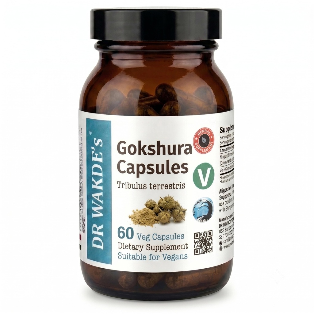 Capsulele DR WAKDE'S Gokshura (Tribulus terrestris) - 60 Veg Caps 