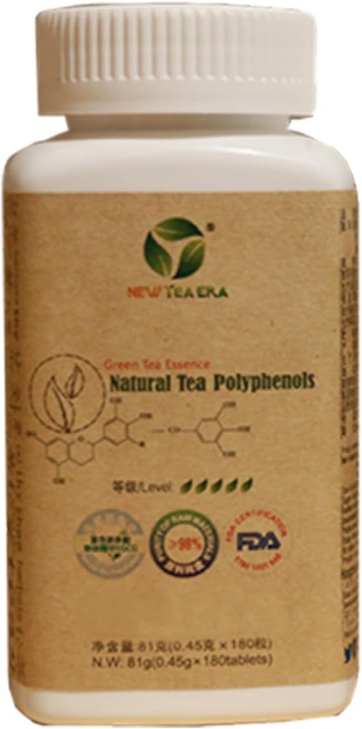 Extract de ceai verde 98%, Ceai polifenoli tablete,Antioxidant și suport imunitar,Single flacon 180 comprimate