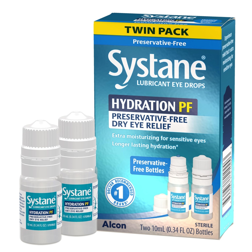 Systane Hydration Multi-Dose Conservative-Free ochi picături uscat ochi relief Twin Pack (2x10ml)