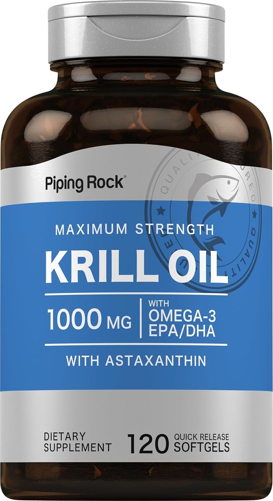 Piping Rock Krill ulei 1000mg Softgels 