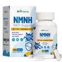 500 mg NMNH, NMN Supliment Alternative cu NR, TMG, Resveratrol, COQ10, Suplimentul NAD, Anti-Îmbătrânire, Energie, Boost NAD+ Nivele, 60 capsule