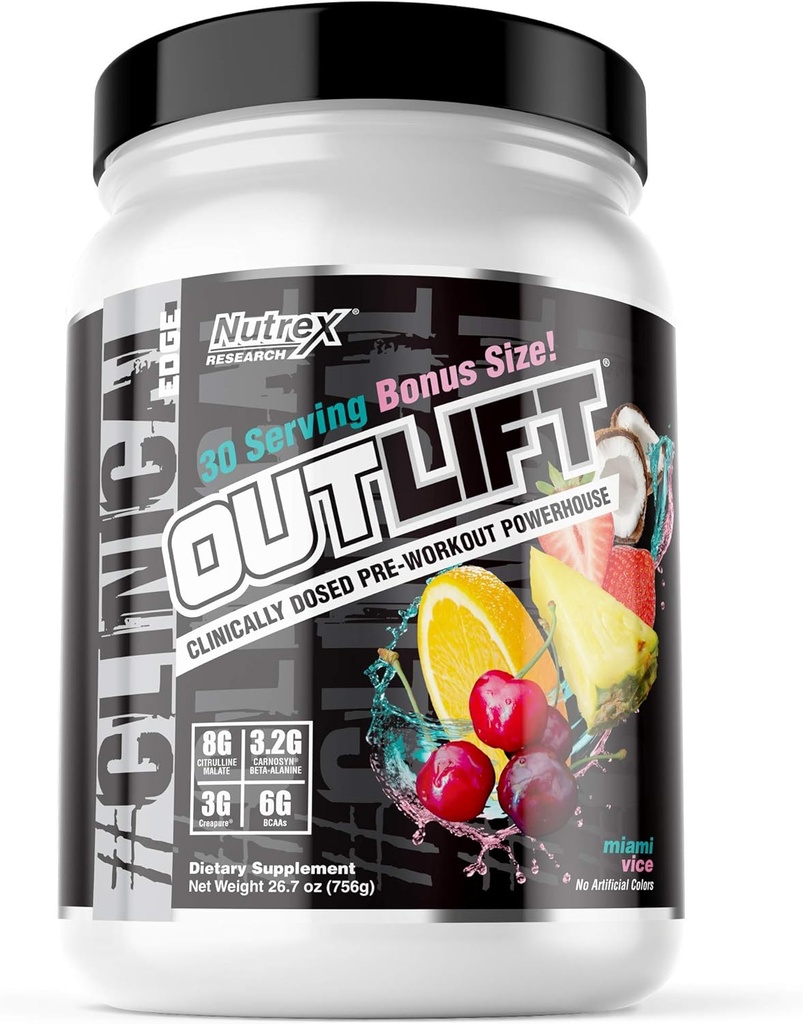 Nutrex Outlift Outlift Pudră de pre- antrenament cu Creatina, Citrulina, BCAA, Beta Alanina, Cafeina 
