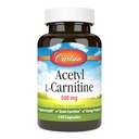 Carlson - Acetil L-Carnitina, 500 mg, Cognitive Health, Brain Function & Energy Production, 120 Capsule