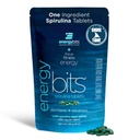 ENERGETBITS - Tablete Spirulina organica - Superalimente Algae pe bază de plante - pentru focus, fitness, energie - Proteina vegetala - Gluten gratuit - Colagen, vitamina B12, Omega 3 - Keto & Vegan - 1000 Algae Tablets