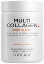 Codaj Multi Colagen Proteine + supliment mixt Blend, Acid hialuronic, Bromelain, Turmeric, Ghimbir, Boswellia, Astaxanthin - Hidrolyzed bovine Colagen - 5 tipuri Colagen - Non-GMO - 90 capsule