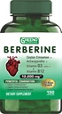 Berberine 12200 mg cu Ceylon Cinnamon Ashwagandha Vitamina D13 + Vitamina B12 Imun inima suport - 75 zile de aprovizionare -150 Conte (Pachet de 1)