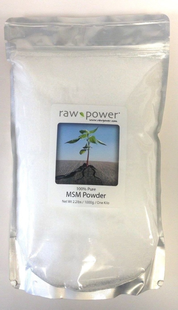 Raw Power MSM Powder, 100% Pur, (ONE Kilo/2.2lbs/1000g, Made in the USA)