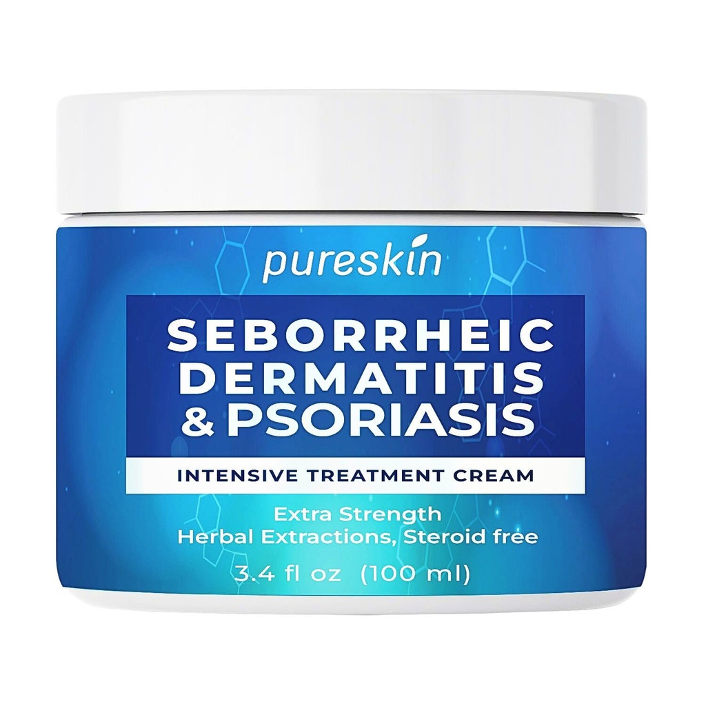 Dermatita seboreica Crema Psoriazis: Tratament antifungic - Infuzat traditional Herbal - Relief pentru Flaking Iritate Scalp Skin - Steroizi Rezultat liber de ultima ora 3.4 Oz