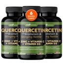 Gade Nutrition Querbetin cu vitamina C, zinc & Stinging Nettle - Nettle Querbetin - Querbetin 500 mg - Querbetin cu Bromelain - Zinc Querbetin + Vitamina D3-360 Veggie Caps - 6 Luna de aprovizionare